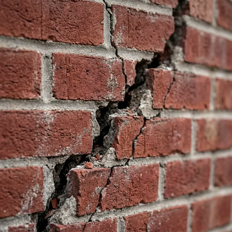 Masonry crack dilapidation inspection